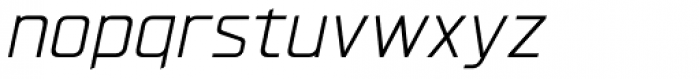 Hyperspace Race Light Italic Font LOWERCASE
