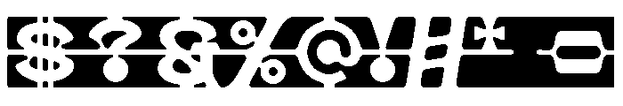 HyperScrypt Stencil Web Font OTHER CHARS