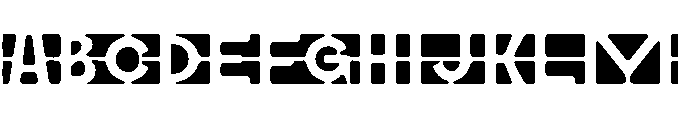 HyperScrypt Stencil Web Font UPPERCASE