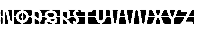 HyperScrypt Stencil Web Font LOWERCASE
