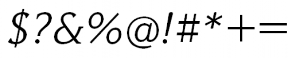 Hybrid Light Italic Font OTHER CHARS