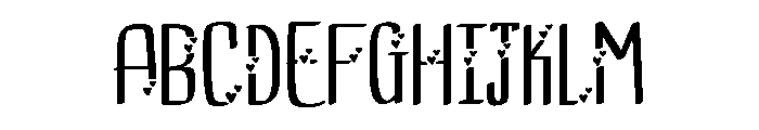 I love you font Font UPPERCASE