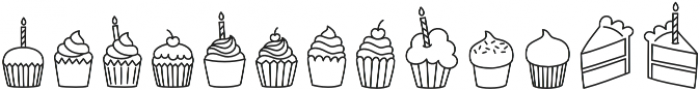 I Heart Cupcakes (Bold) otf (700) Font LOWERCASE