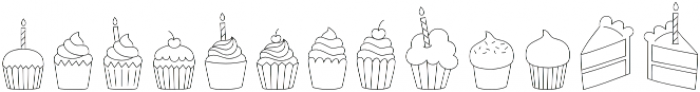 I Heart Cupcakes (Regular) otf (400) Font LOWERCASE