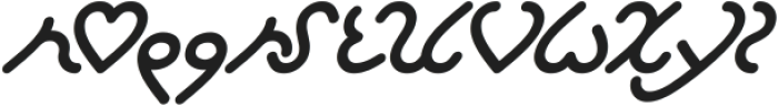 I Love You Bold Italic otf (700) Font LOWERCASE