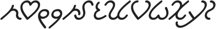 I Love You Italic otf (400) Font LOWERCASE