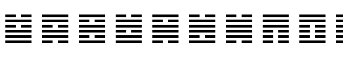 I Ching Font LOWERCASE