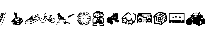 I Love 80's Font UPPERCASE