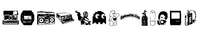 I Love 80's Font LOWERCASE