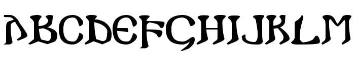 i crashed into gothic Font UPPERCASE