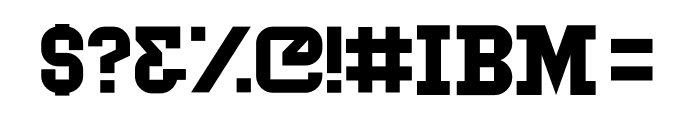 IBM Block Serif Font OTHER CHARS