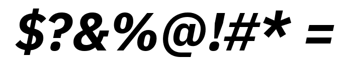 IBM Plex Sans Bold Italic Font OTHER CHARS