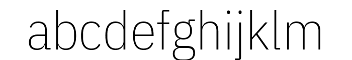 IBM Plex Sans Condensed ExtraLight Font LOWERCASE