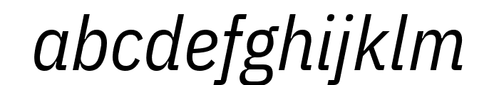 IBM Plex Sans Condensed Italic Font LOWERCASE