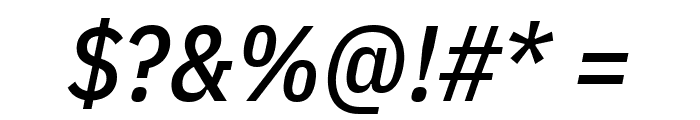 IBM Plex Sans Condensed Medium Italic Font OTHER CHARS