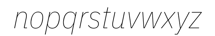 IBM Plex Sans Condensed Thin Italic Font LOWERCASE