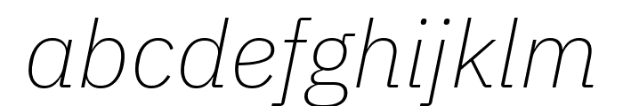 IBM Plex Sans ExtraLight Italic Font LOWERCASE
