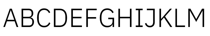 IBM Plex Sans Light Font UPPERCASE