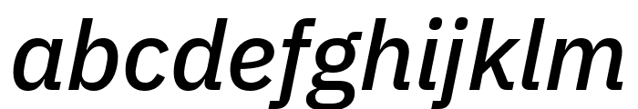 IBM Plex Sans Medium Italic Font LOWERCASE