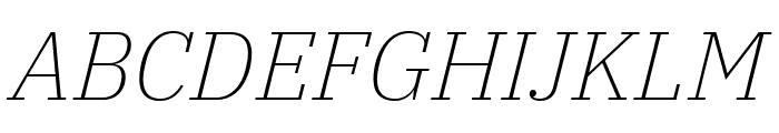 IBM Plex Serif ExtraLight Italic Font UPPERCASE