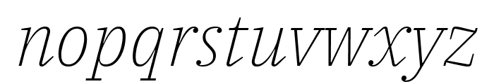 IBM Plex Serif ExtraLight Italic Font LOWERCASE