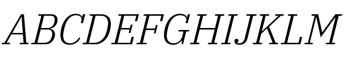 IBM Plex Serif Light Italic Font UPPERCASE