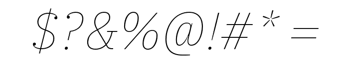 IBM Plex Serif Thin Italic Font OTHER CHARS
