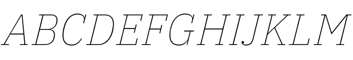 IBM Plex Serif Thin Italic Font UPPERCASE