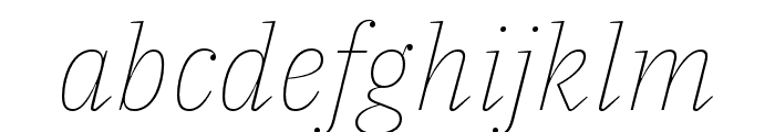 IBM Plex Serif Thin Italic Font LOWERCASE