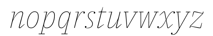 IBM Plex Serif Thin Italic Font LOWERCASE