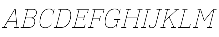 IBM Plex Serif Thin Italic Font UPPERCASE