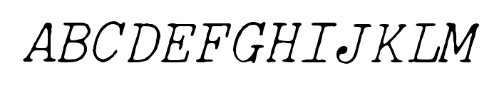 IBM Selectric Light Italic Font UPPERCASE