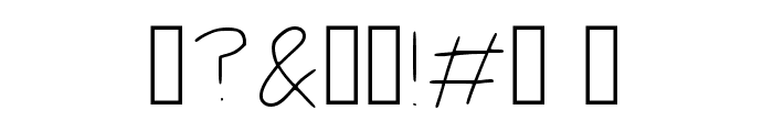 Ibis Handwriting Regular Font OTHER CHARS