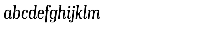 Ibis Display Condensed Light Italicc Font LOWERCASE