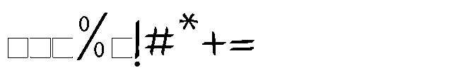 Ibnmuqlah Thin Font OTHER CHARS