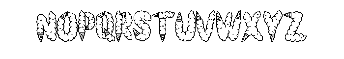 Ice Cream Cone By Squee Regular Font LOWERCASE