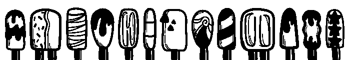 Ice Cream Doodle Font LOWERCASE