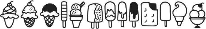 Ice Creamy Illustration Regular otf (400) Font UPPERCASE