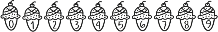 Ice Creamy Regular otf (400) Font OTHER CHARS