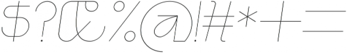 Iconiqu Sans Thin Italic otf (100) Font OTHER CHARS