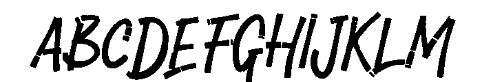 ICHIBAN BRUSH Font UPPERCASE