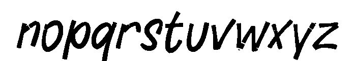 ICHIBAN BRUSH Font LOWERCASE