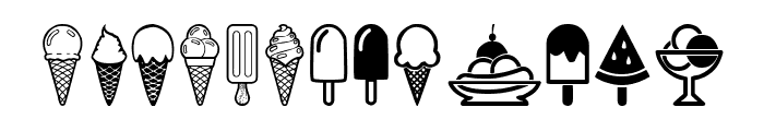 Ice Cream Icons Font UPPERCASE