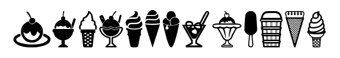 Ice Cream Icons Font UPPERCASE