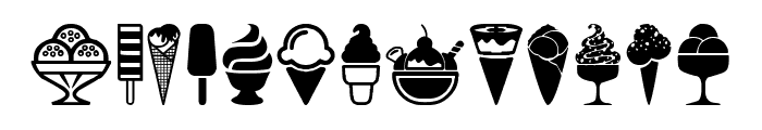 Ice Cream Icons Font LOWERCASE