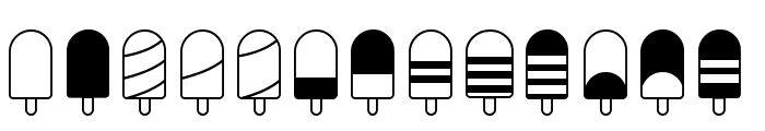 Ice Lolly Ding Font UPPERCASE