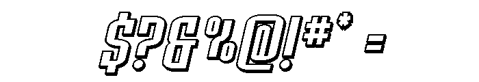Icewave 3D Italic Font OTHER CHARS