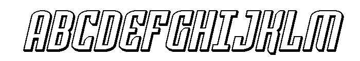 Icewave 3D Italic Font UPPERCASE