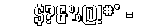 Icewave 3D Font OTHER CHARS