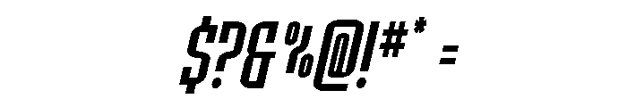Icewave Condensed Italic Font OTHER CHARS